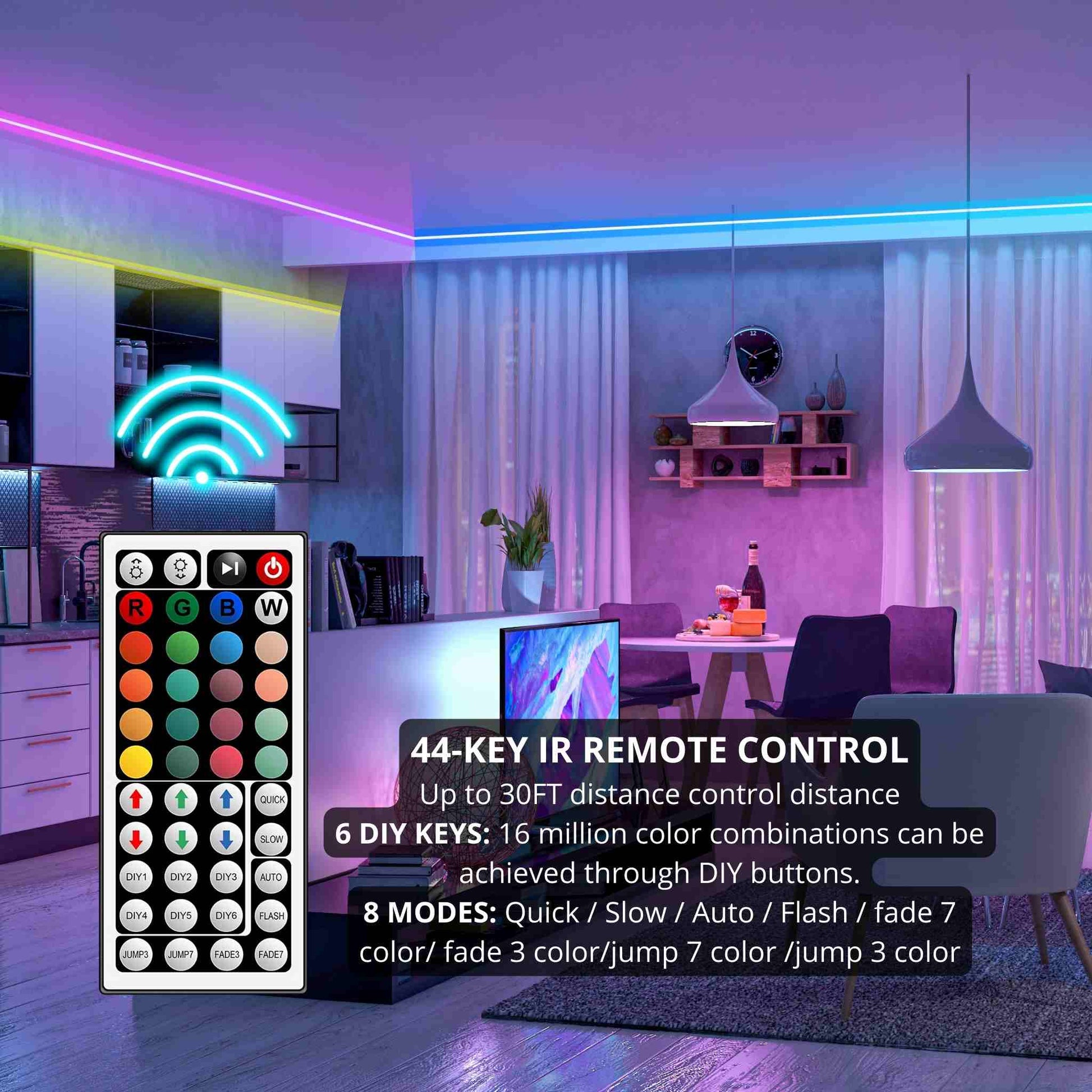 44-key IR Remote Control LED Strip